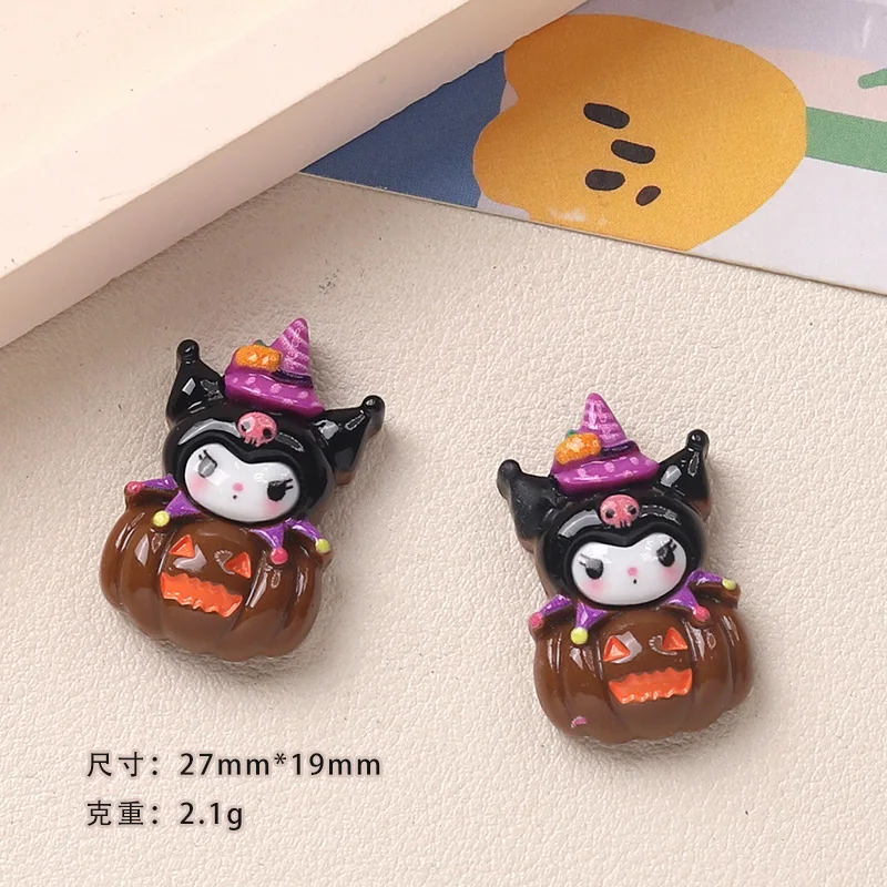 10 Stücke Neue Modelle Harz Niedlichen Cartoon Halloween Kürbis Serie Flachen Boden Ornament DIY Schmuck Machen Maniküre Zubehör