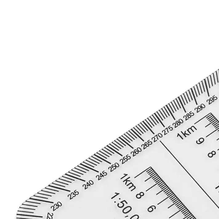 Flexible For Acrylic Map Scale Protractor 7cm Transparent Coordinate Ruler For Construction Engineering Surveying And Geography