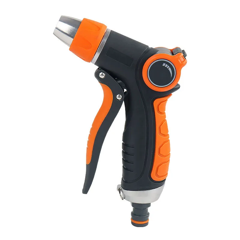 Adjustable Water Flow Garden Spray Gun Effortless Continuous spray Lock Anti slip TPR Grip Metal Nozzle Zinc Alloy Connector