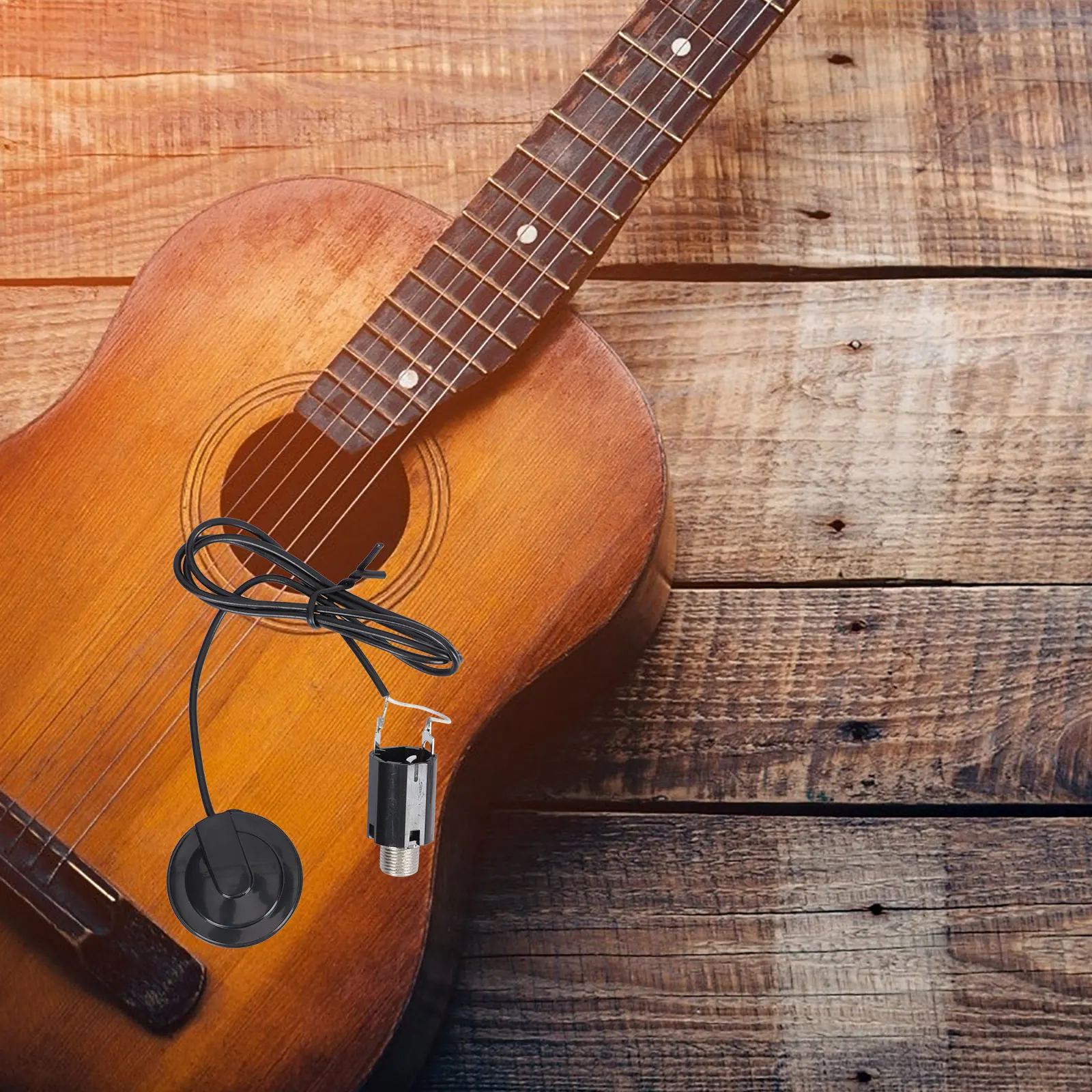 

Guitar Pickup Parts Patch Acoustic Transducer Ukulele Instrument Abs Multi-functional Violin Tuner Practical Easy Install Sound