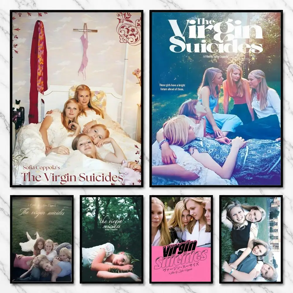 The Virgin Suicides 90s Suburb Girls Coming-of-Age Poster Self-Adhesive Unframed Fashion Wall Prints for Office & Home Decor