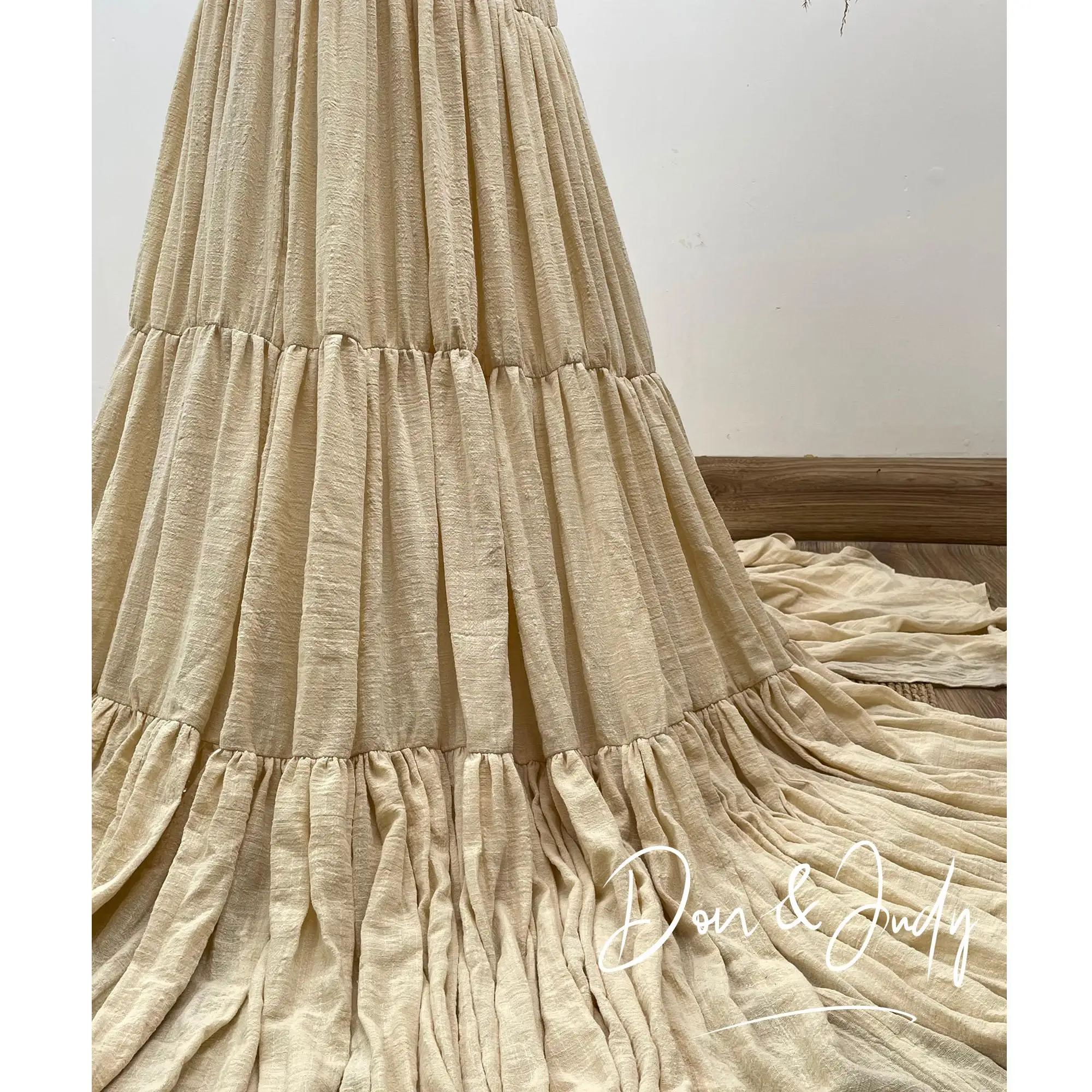 فستان Don&Judy الأنيق لحفلات الزفاف، تنورة كبيرة، فستان كعكة بدون ظهر، رقبة على شكل V لحفلات السهرة للتصوير الفوتوغرافي للسيدات #4