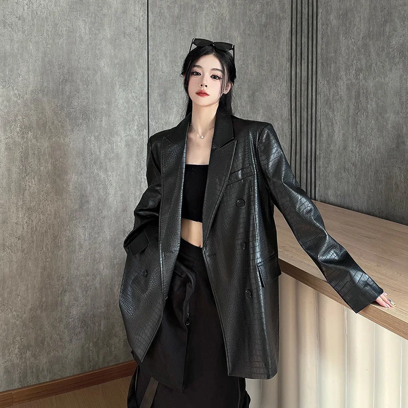 

Woman Coat Clothes Chic And Elegant Cotton Windbreaker Winter In Liquidation Black Long Coats