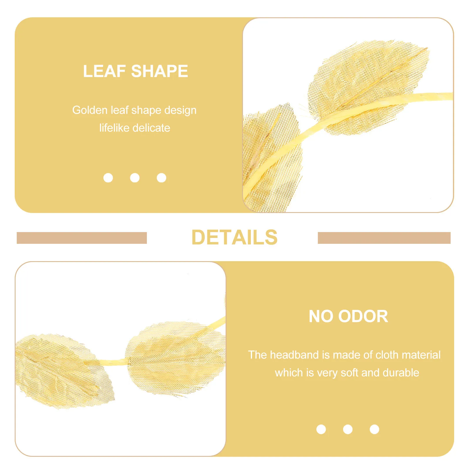 

6Pcs Delicate Golden Leaf Headwears Suitable for Any Outfit Festivals Photography and Daily Use by Women and