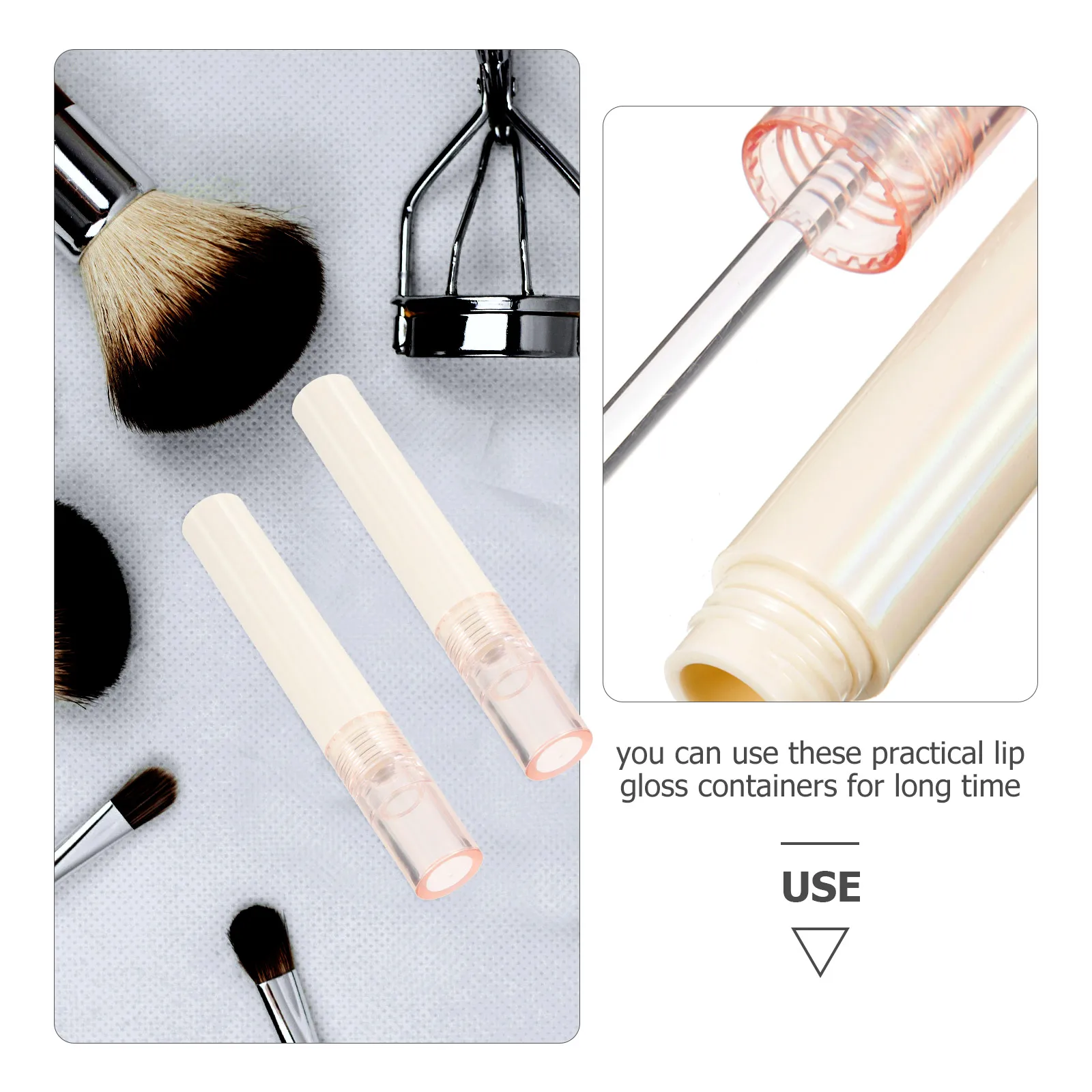 

6pcs Refillable Gloss Tubes Empty Plastic Lip Balm Bottles 4Ml Mini Lip Gloss Containers Leakproof For Women Diy Tools