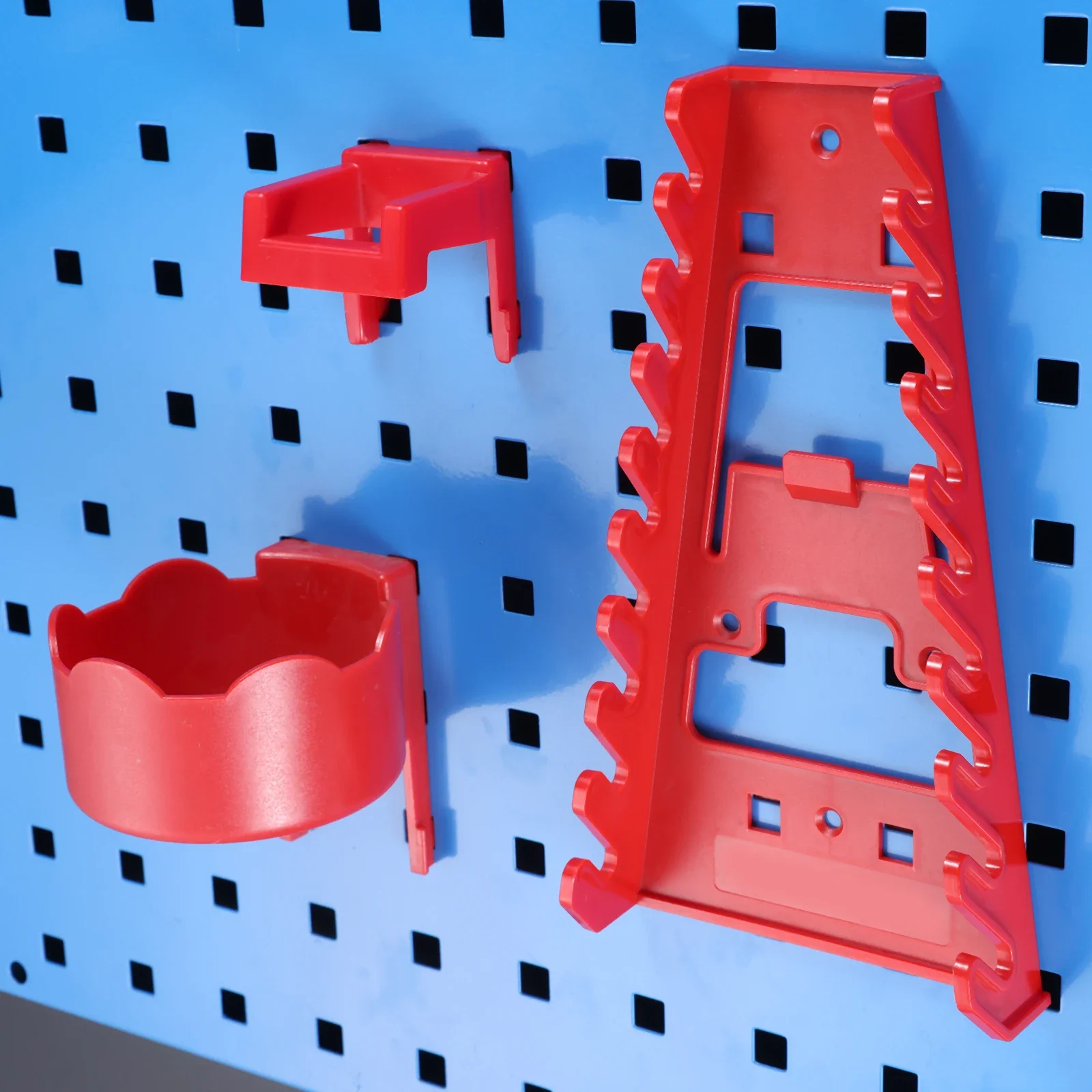 10/5/2/1pc Pegboard Hooks ABS Wall-Mounted Tool Parts Storage Box Rack Plate Shelving Components Tool Hanging Board Garage Hook