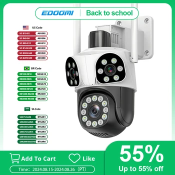 6K 12MP WiFi Camera Outdoor 10x Zoom Triple Lens Triple Screen Security Mobile Body Detection Outdoor IP CCTV Survalance