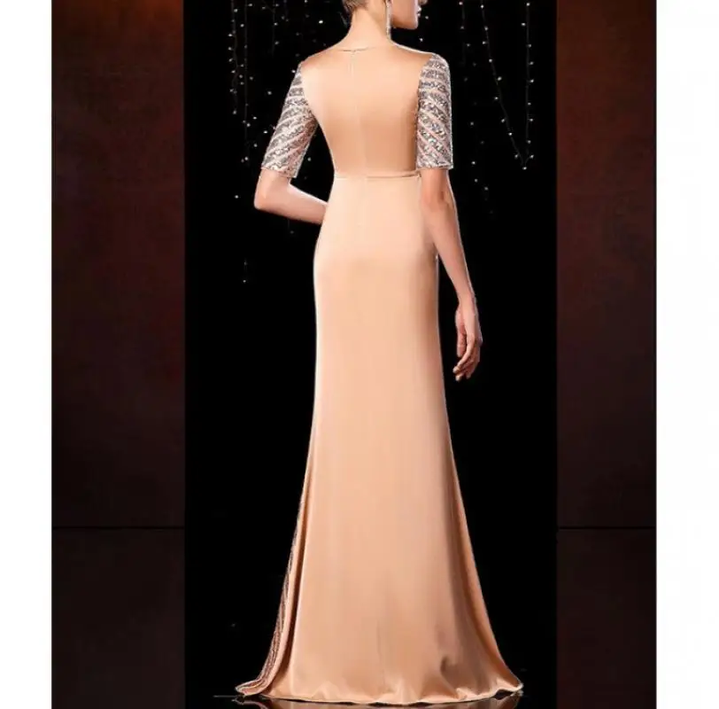 Women Dress Evening Elegant Ball Gown Birthday Party Femme Vestidos Sequins Graduation Long Dress Lady Ceremony Frock 2023 Dress