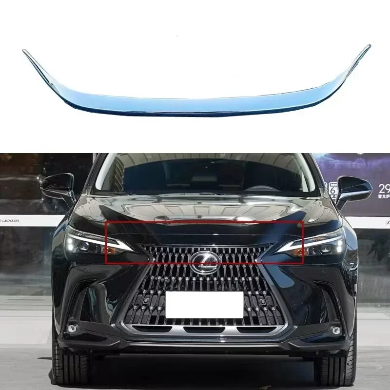 

X Для Lexus NX 250 260 350h 350 F 2022-2024 ABS Хромированная передняя решетка двигателя Решетка верхней капота Накладки на крышку автомобиля