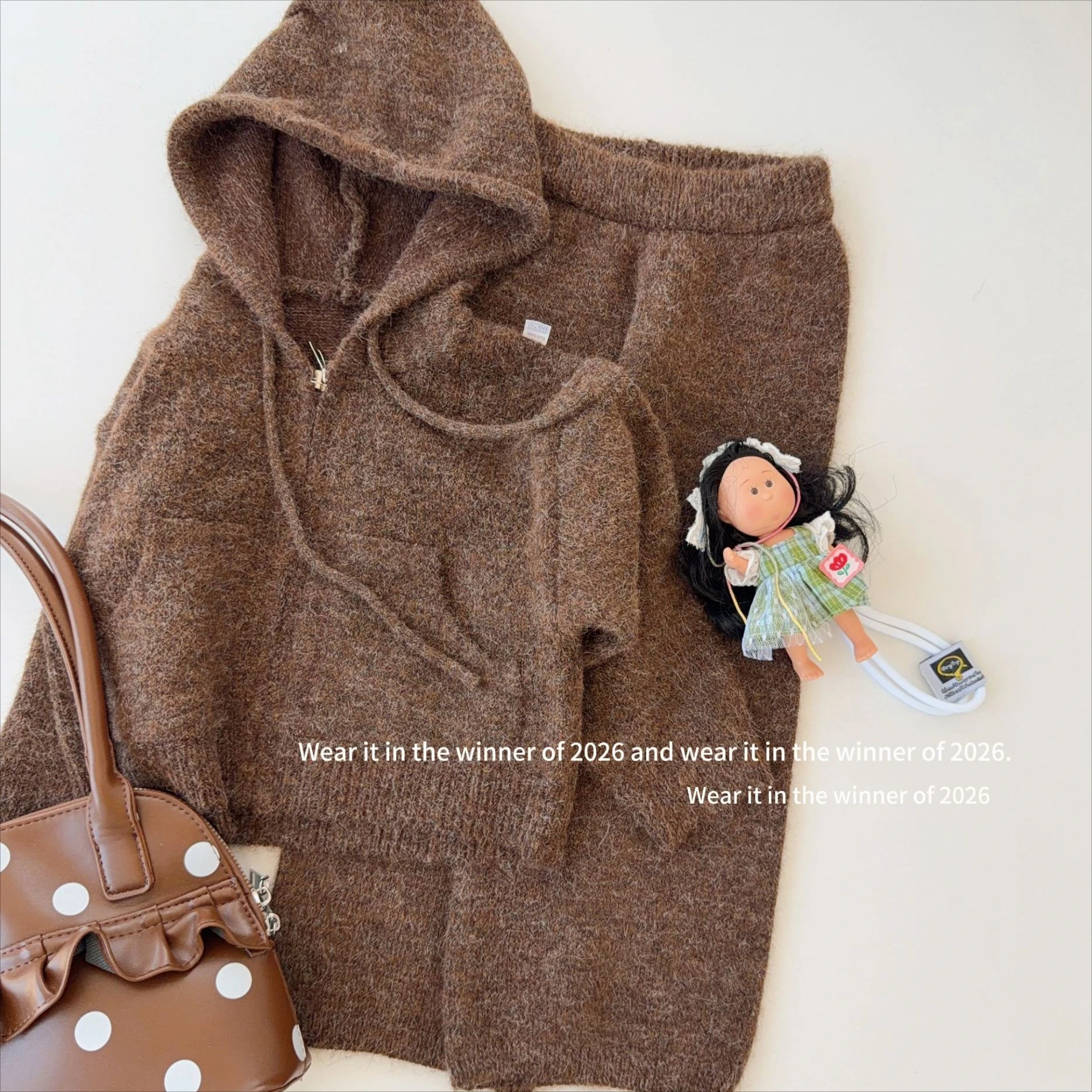 Girls Suit 2026 Spring and Autumn New Children's Clothing Korean Style Girl Baby Loose Small Lazy Soft Waxy Knit Two-piece Set