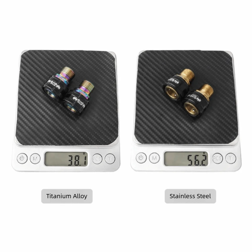 

1 Pair Stainless Steel Pedal Extender Titanium Alloy Wear Resistant Bicycle Pedal Extension Bolts Anodic Coloring Stable