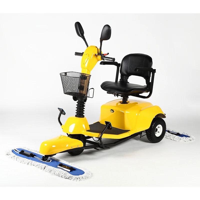 Commercial Electric Dry Mopping Dust Cart Electric Driving Dust Collection Cart