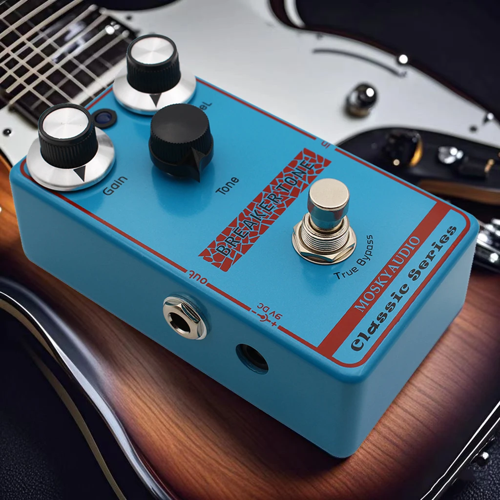 Mosky Breaker Tone Classic Blues Drive Pedal de efecto de guitarra True Bypass, Pedal de guitarra Overdrive de baja ganancia