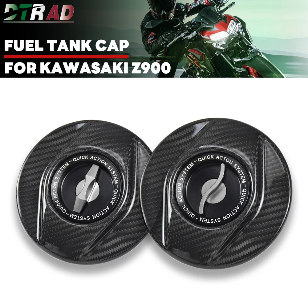 2025 For KAWASAKI ZX10R ZX6R 636 ZX4R Z900 SE ZH2 Z650 NINJA 400 Real Carbon Fiber Keyless Fuel Tank Cap Gas Oil Petrol Covers