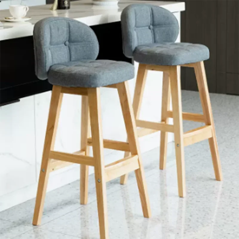 Bar Chair Modern And Simple Cashier Counter Solid Wood High Stool For Home Use Furniture Taburete Alto