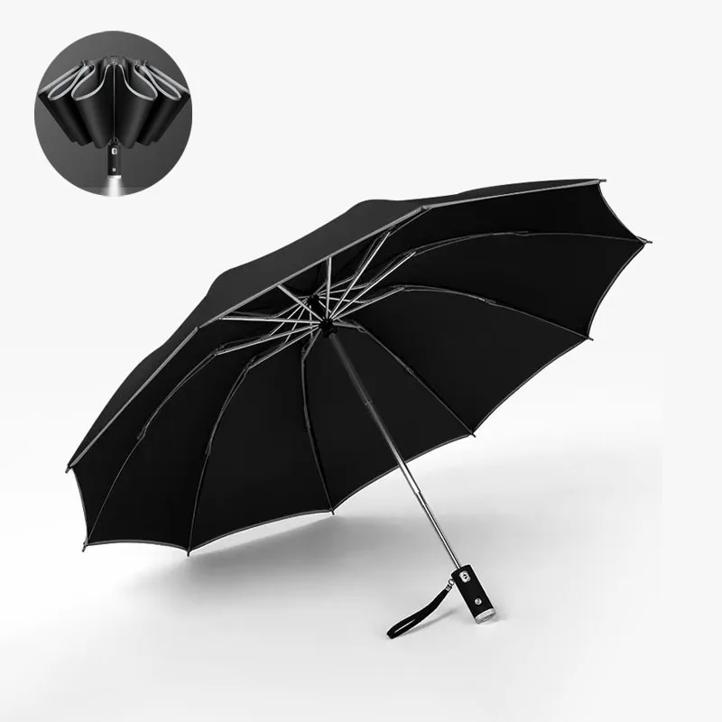 High quality automatic reverse umbrella folding sunny and rainy super large double large foldable storm-resi for Tesla BMV