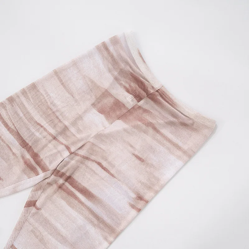 Women Sexy See Through Print Mesh Skinny Pants Elastic High Waist Peach Hips Slim Night Club Leggings Trousers Casual Bottoms