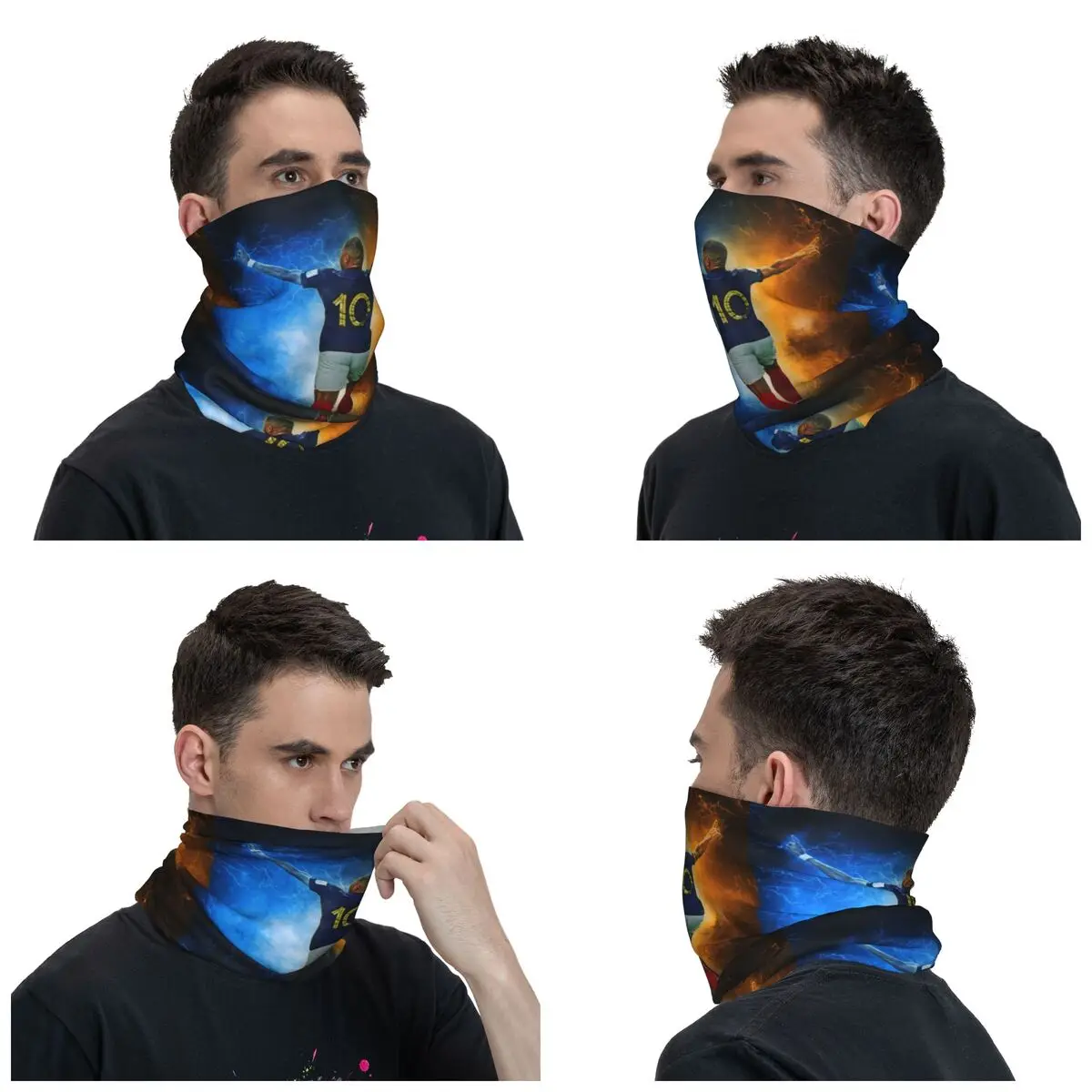 Custom Soccer Gift Mbappes Meme Bandana Neck Gaiter Windproof Face Scarf Cover Men Women Football Lover Headwear Tube Balaclava