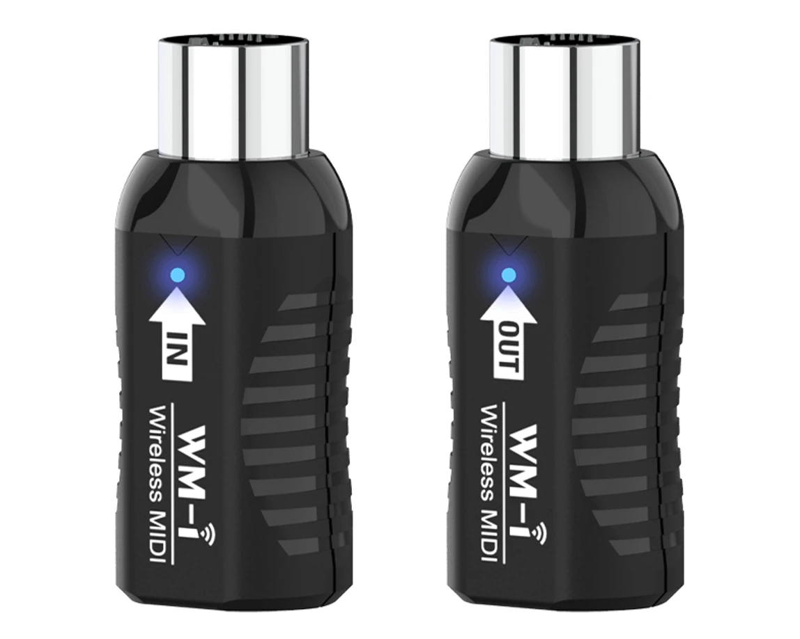 Rechargeable Wireless MIDI Transceiver - Plug-and-Play for EWI/Guitar, No Pairing Required (Portable Design)