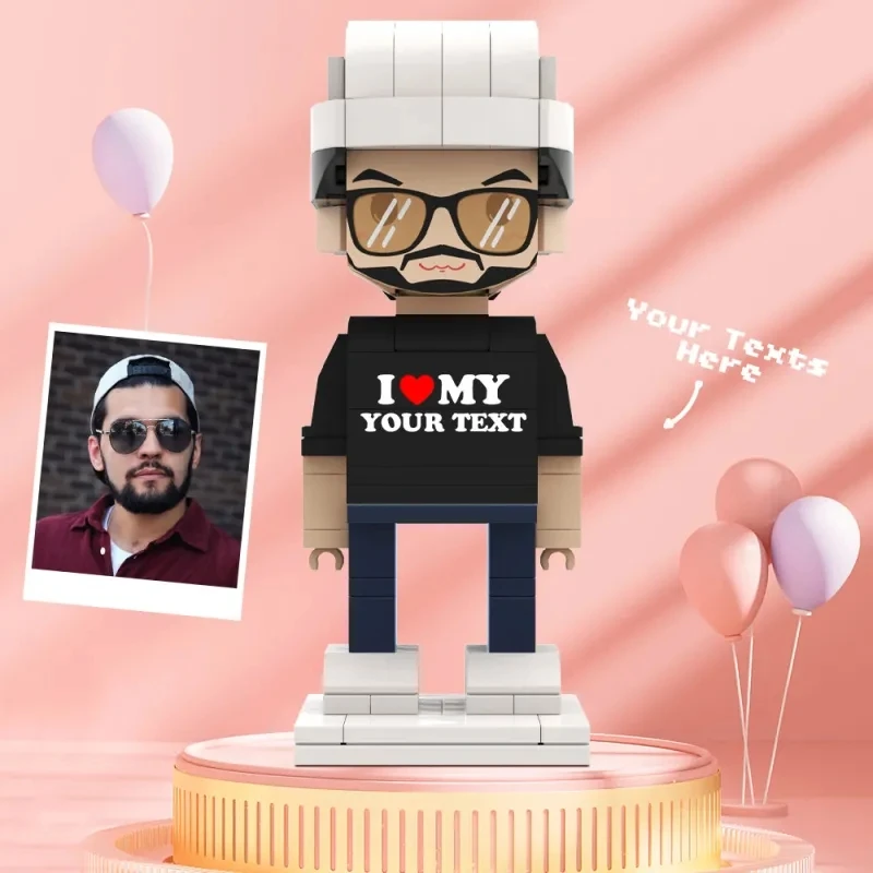 

Valentine's Day Gifts Custom Brick Figures Personlized Text Brick Figures I LOVE My XXX Brick Figures Building Blocks Character