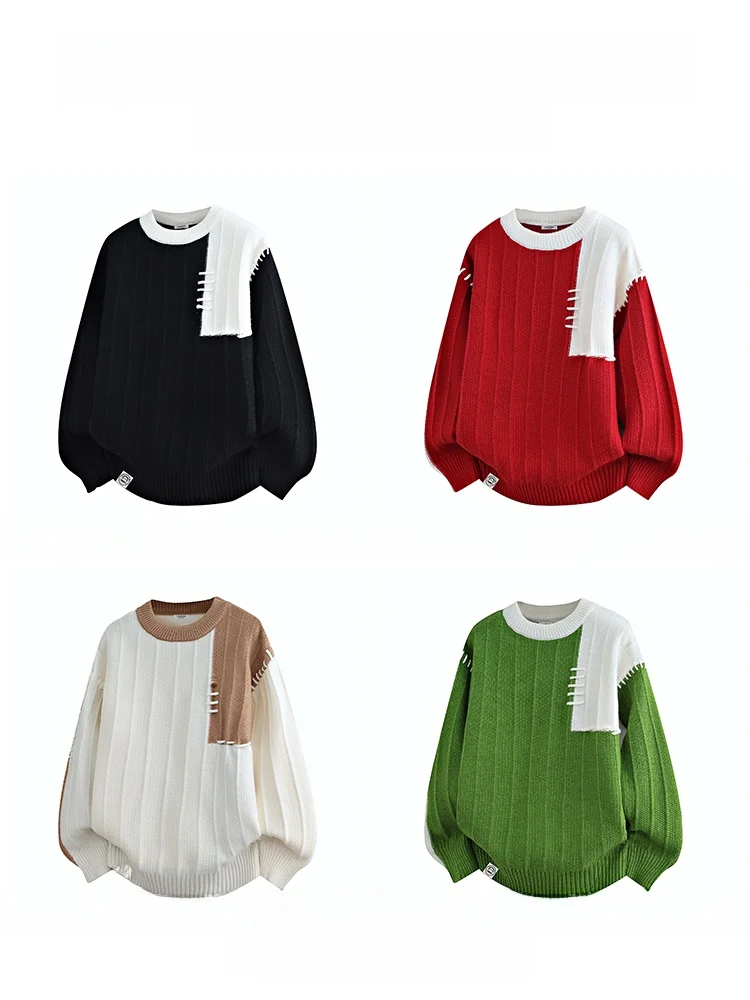 PaulFrank Fce Lined round Ne Knitwear Men's Winter Casual Color Blo Design Loose Fit Long Sve Sweatirt