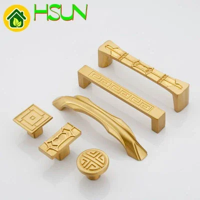 Chinese Style Brass Handle Shoe Cupboard Pure Copper Wardrobe Drawer Cabinet Door Pull Furniture Hardware Parts Doorknob