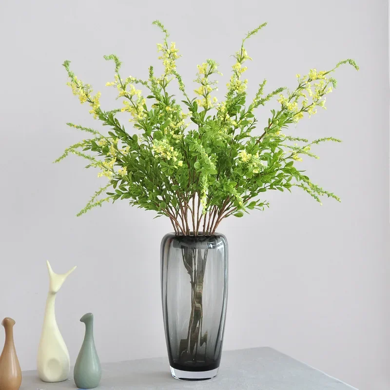 

4pcs Simulation Flowers Plastic Sage Green Plants Floral Artificial Cypress Plant Fake Flower Shopping Mall Decoration Florals