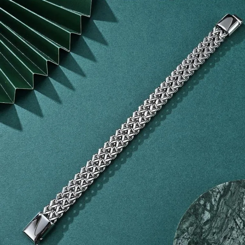 10 mm Edelstahl-Armband für Herren, Schmuck, versteckte Schlösser, Handkette, 19/21/23 cm Größe, Zubehör – Detail 2