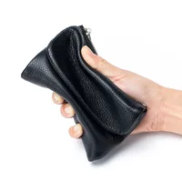 Coin Purse Genuine Cow Leather Short Wallet Trifold for Small Women's  Purses Clutch Cowhide Card Holder Travel Card Wallets - Image 4