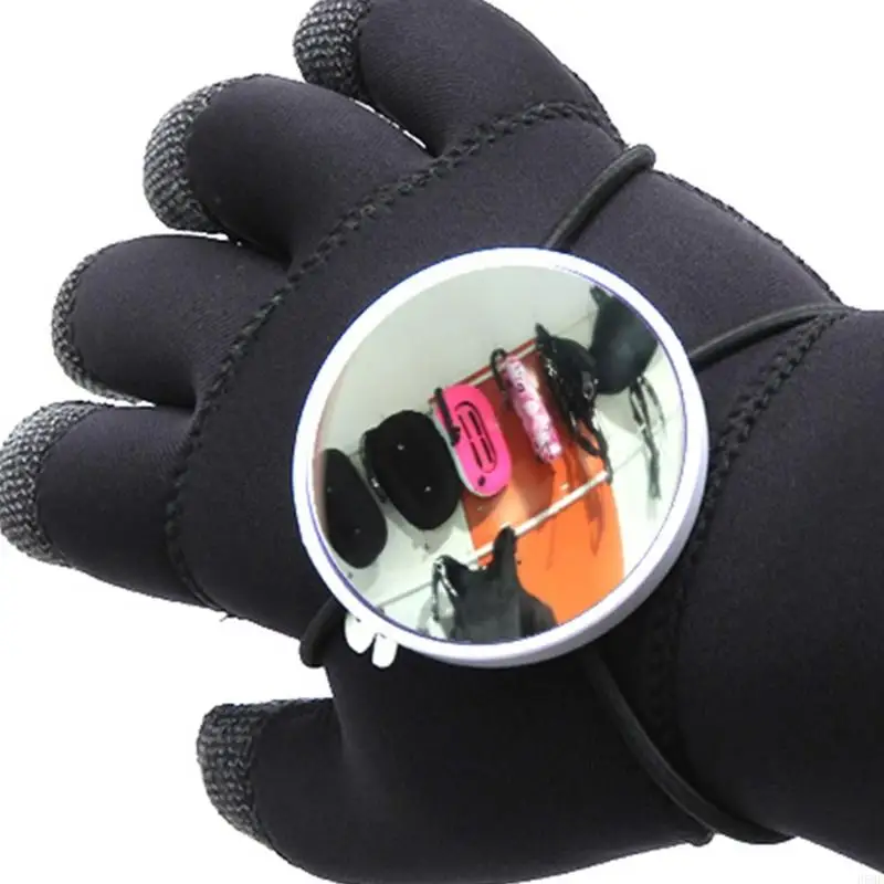 Adjustable Diving Rearview Mirror With Lanyard Ergonomic Diving Rearview Mirror for Underwater Equipment Check 