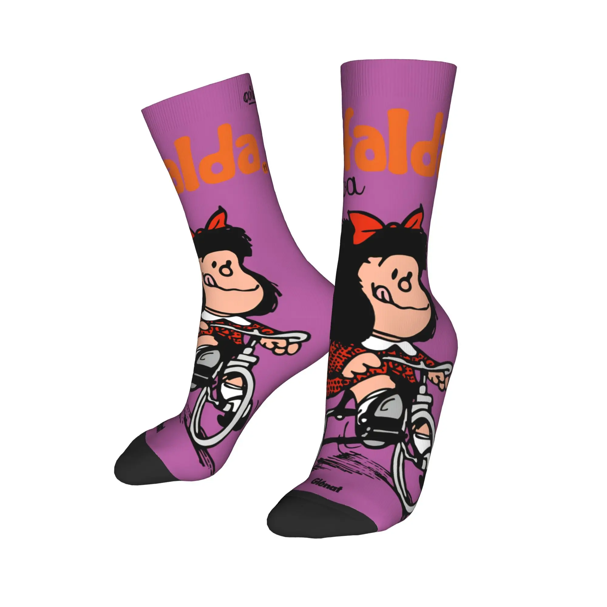 Mafaldas Cartoon  Socks  Fashion Stockings Couple Soft Climbing Socks Autumn Pattern Anti Bacterial Socks