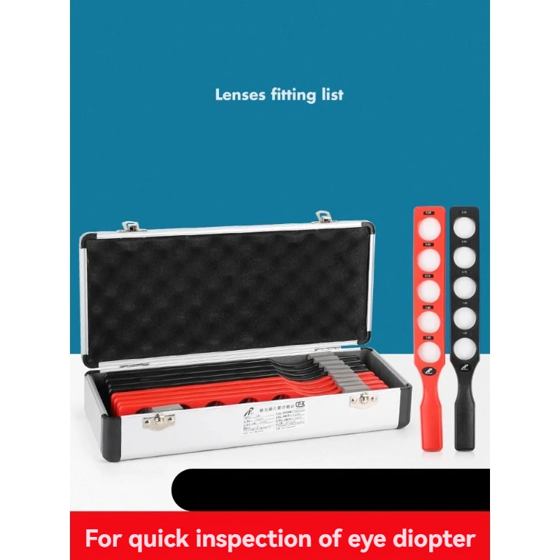 

Eye Inspection and Vision String Lens Instrument, 8-row Huahui 40 Type Glasses Optometry Refractive Testing Optical Glass Sheets