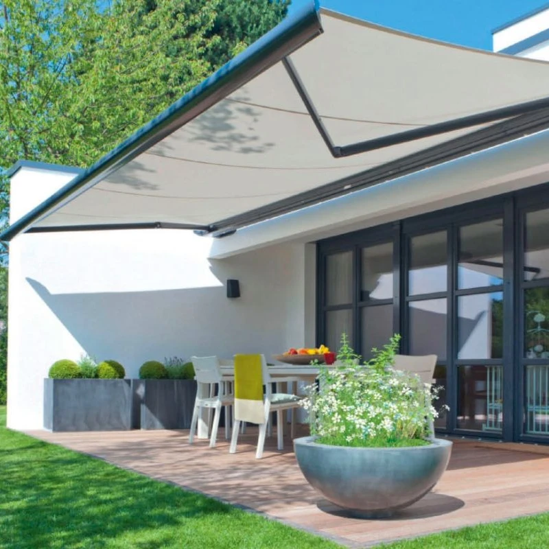 Adjustable Manual Retractable Aluminum Alloy Frame Awning Waterproof Heat-insulation Sun Shade Rainproof Awning for House Use