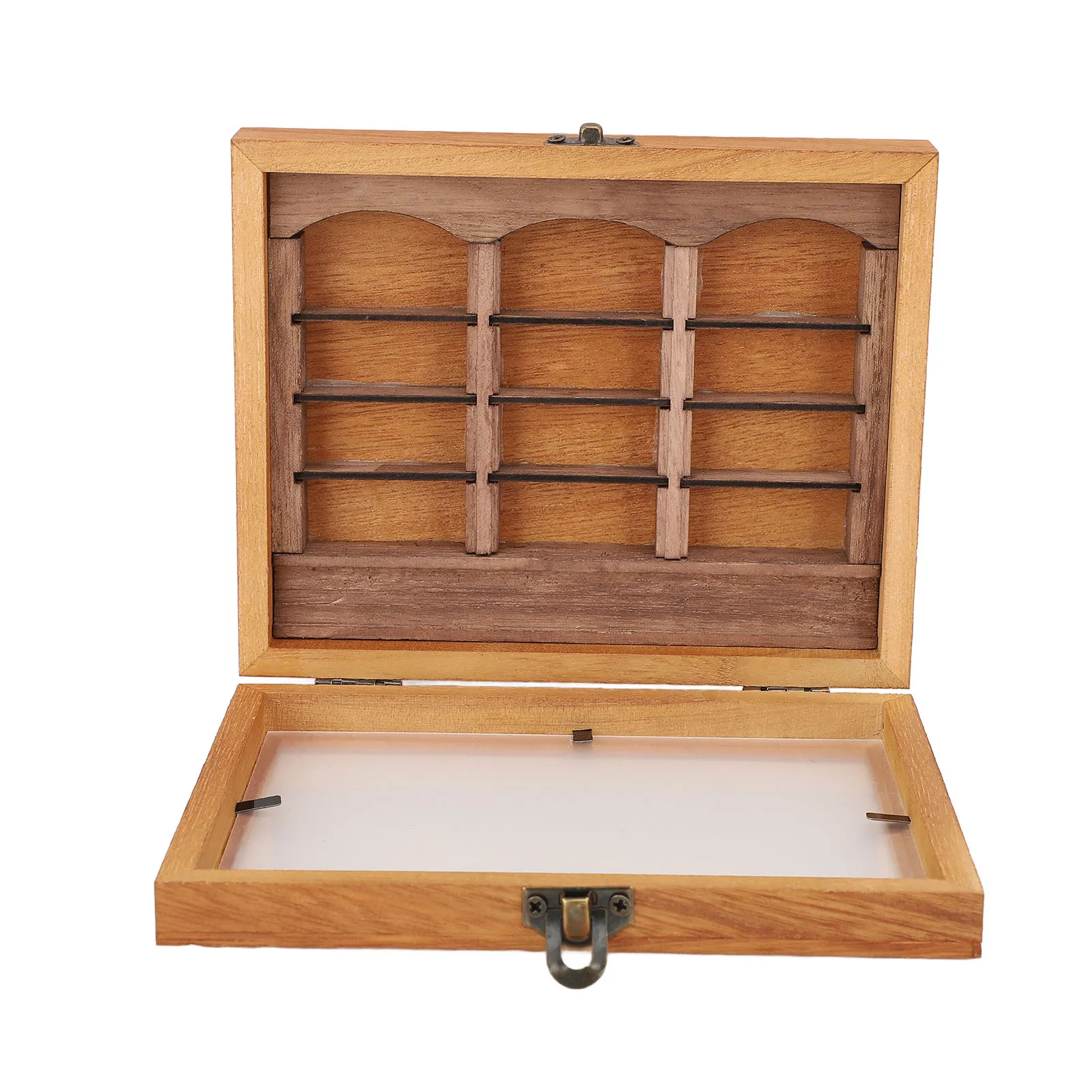 Miniature Bookshelf Ornament Artistic  Wood Elegant Miniature Book Boxes Display Shelf For Living Room Desk Ornament