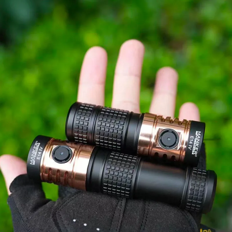 Manker E14 IV (High CRI Version) Compact Rechargeable Flood Flashlight with Filter, 4 Light Sources, 3000 Lumens, Overheat Prote