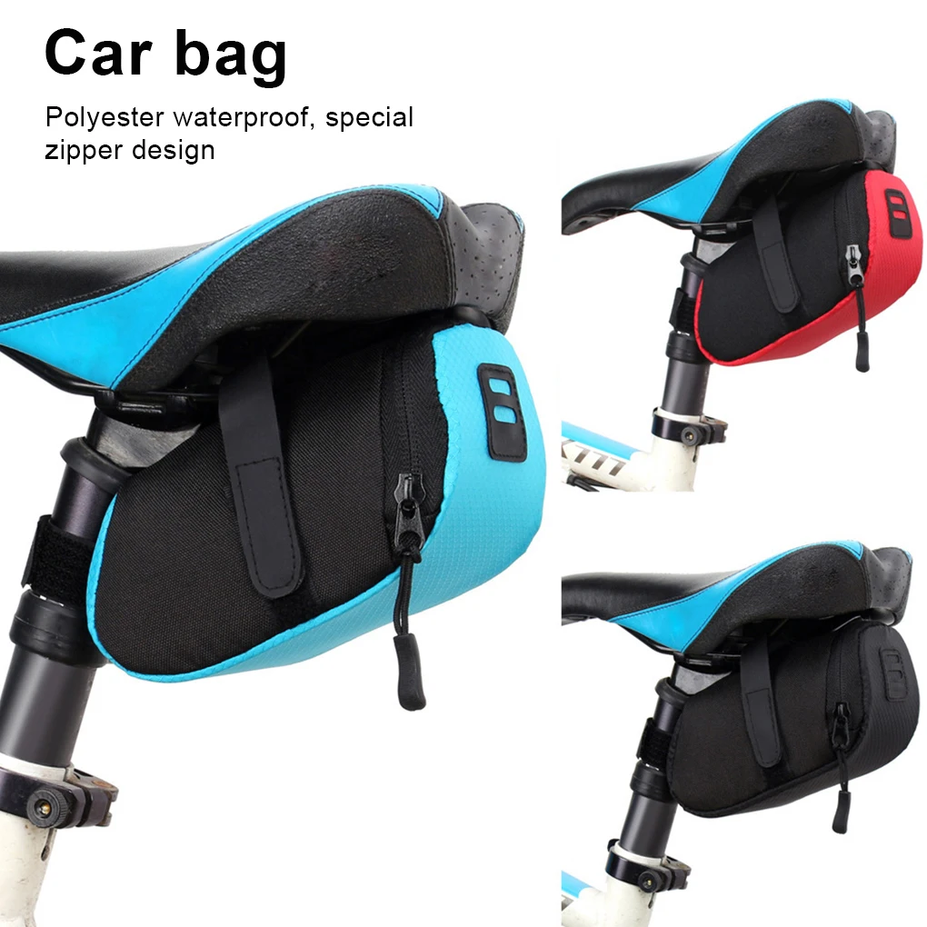 Bicycle Saddle Bag Tail Waterproof Seat Pouch Cycling Bags Accessories Red