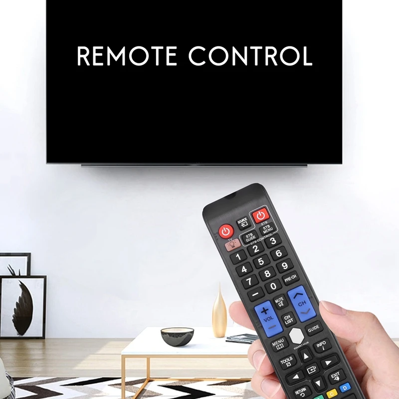Controle remoto universal para samsung smart tv, lcd, led, hdtv, 3d