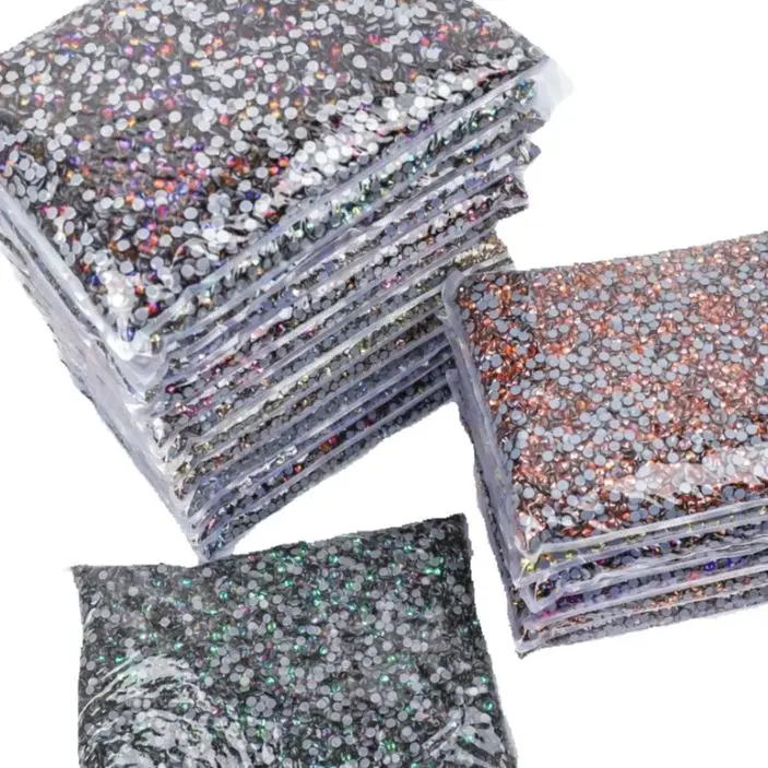 

Big bag 42 Pop Colors Wholesale Large Packing DMC Hotfix Rhinestones Flatback Glass Iron On For Wedding Dress Decorations