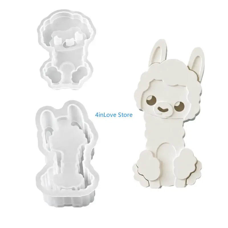 T4MD Plaster Craft Animal Mold in Silicone, Open Top Vase and Small Holder Form for Desktop Display and Studio Projects