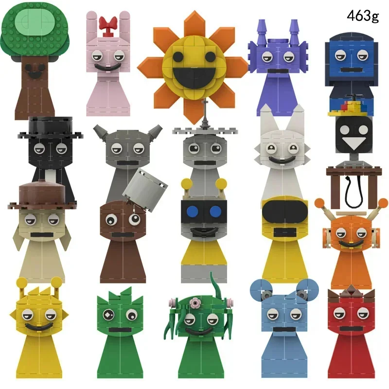 Décennie s de construction de film d'horreur Sprunki, briques de jeu de musique, boîte à musique Incredibox, jouets figurines, cadeau, 2024