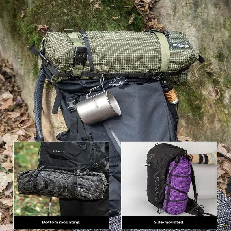 Multifunktionaler Dacron-Rucksack mit leichter, erweiterbarer Aufbewahrungstasche, perfekt zum Wandern, Camping und Backpacking. – Detail 3