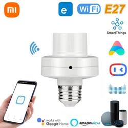 Xiaomi-Adaptador de bombilla LED WiFi E27, soporte de luz, aplicación Smart Life, Control por voz, temporizador, convertidor de Base de lámpara, funciona con Alexa y Google Home