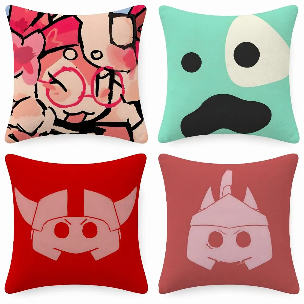 Game Action P-Phighting Cushion Cover Soft Short Plush Anti-Mite Sofa Bedroom Den Car Dorm Decor Gifts