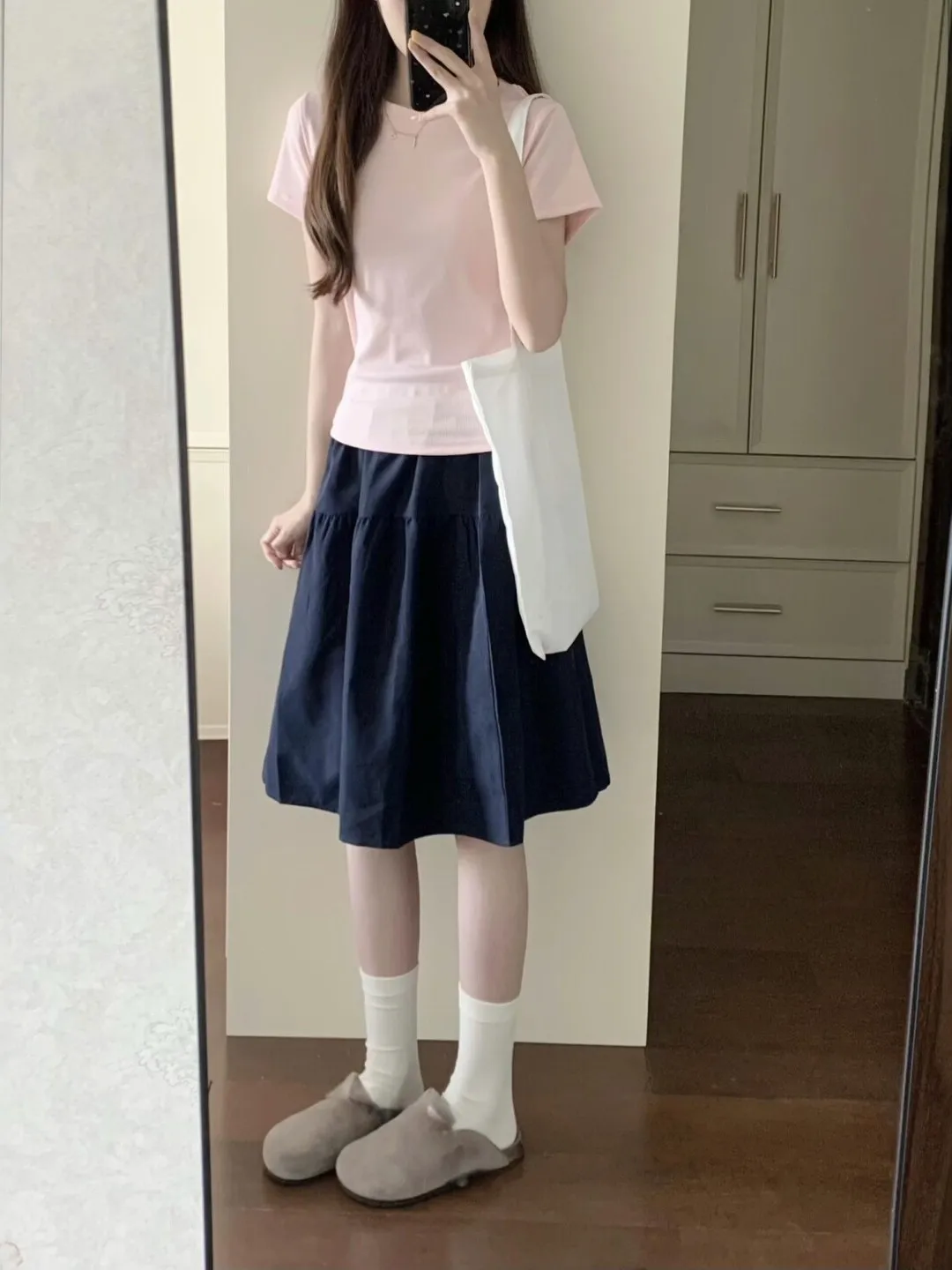 

Korean Style Elastic Waist Short Skirt Women's Summer Versatile Slimming Loose Casual Skirts A-Line Midi Skirts for plus Size