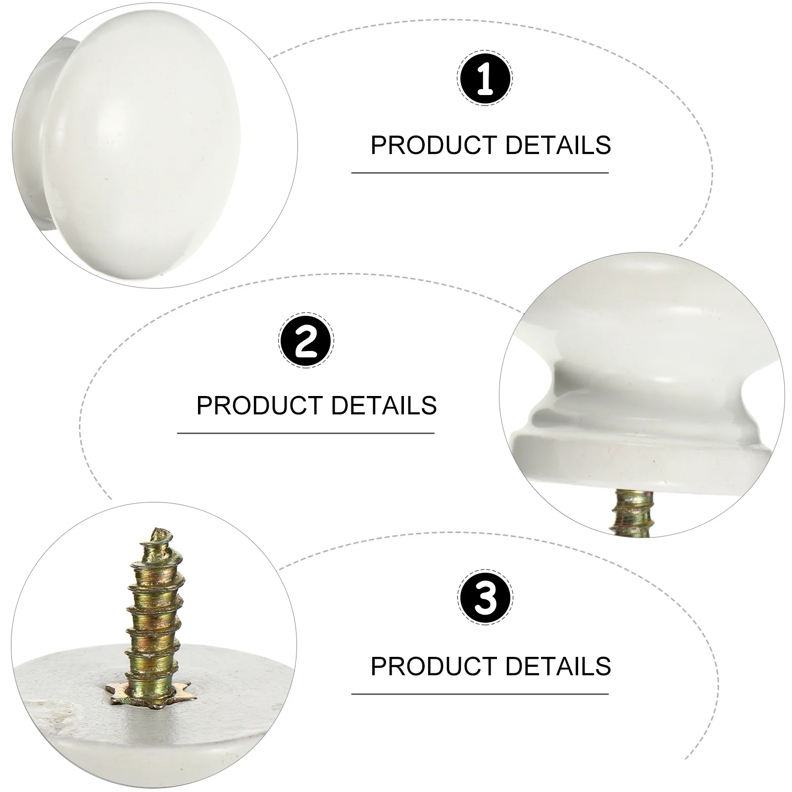 

8 Pcs Knob Pull Drawer Pulls Kitchen Handles Brown Knobs Boho Cabinet White