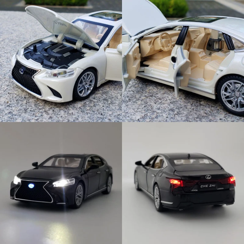 1:32 LEXUS LS500H Alloy Car Model Diecasts & Toy Vehicles Metal Car Model High Simulation Sound Light Collection Toy Gift F375