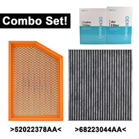 Combo Set Engine Cabin Pollen Air Filter 52022378AA 68223044AA For Jeep Cherokee L4 V6 2.4L 3.2L 2014 2015 2016 2017 2018