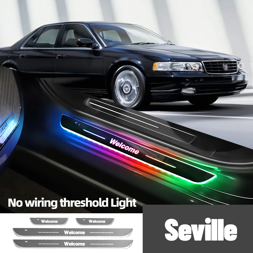 

For Cadillac Seville 1998-2004 2001 2002 2003 Car Door Sill Light Customized Logo LED Welcome Threshold Pedal Lamp Accessories