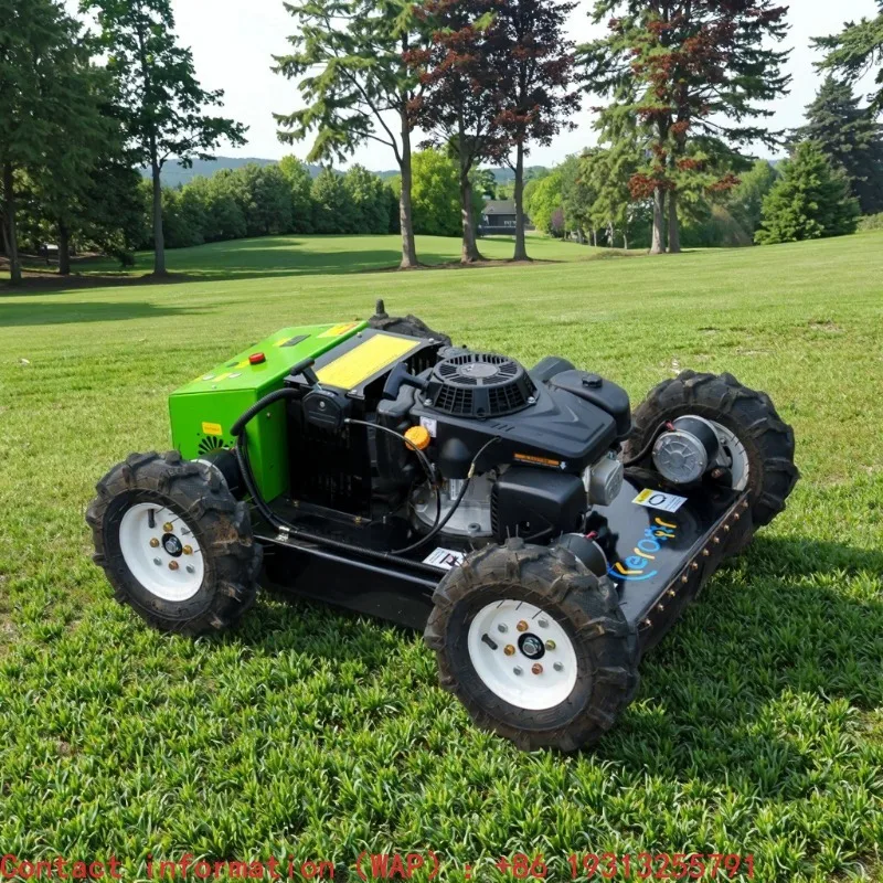

Remote Control Wheel Lawn Mover Automatic Grass Cutter Engine Remote Control Lawn Mower