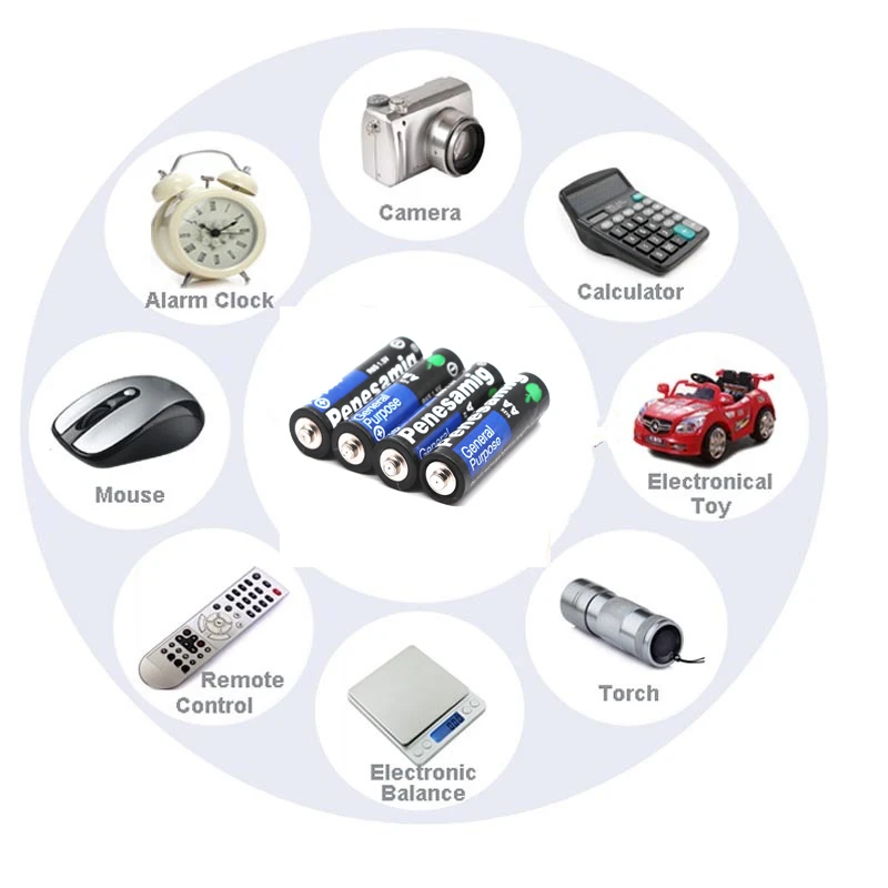Il fornitore vende 60 batterie AA 1.5v batteria R06 R6 2A batterie a secco al carbonio utilizzare per calcolatrice Mouse telecomando sveglia